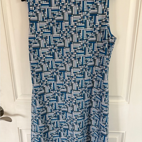Abstract Patterned Blue Dress - Picture 3 of 4